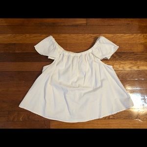 Madewell off the shoulder white blouse